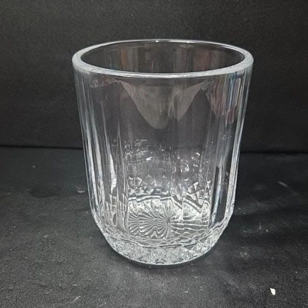 Lead Crystal Ice Bucket, Vintage Clear Glassware, Replacement Home Bar Accessory